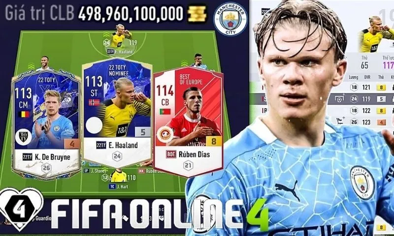 Chỉ số tổng quát của Erling Haaland trong FIFA Online 4