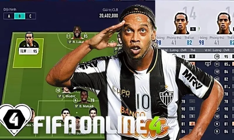 Chỉ số tổng quát của Ronaldinho trong FIFA Online 4